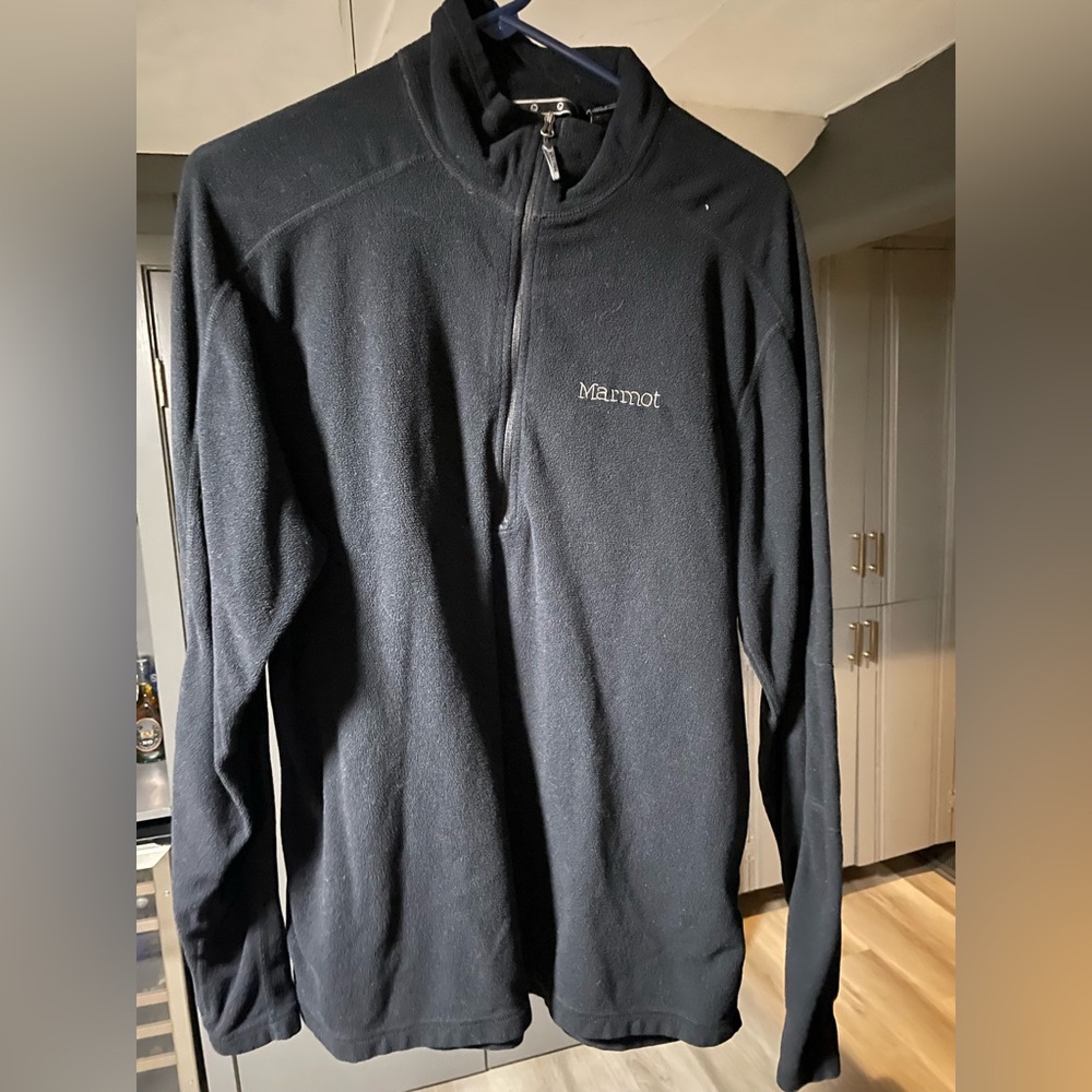 Marmot Men's Black 1/4 Zip Sweatshirt Size Large